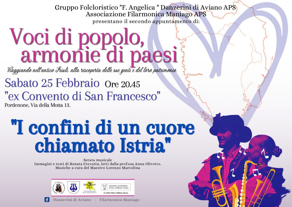 Foto: 25 Febbraio – concerto “I confini di un Cuore chiamato Istria” ex Convento di San Francesco Pordenone