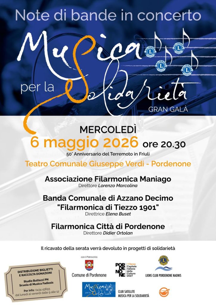 Foto: 6 Maggio – “Note di Bande in Concerto” – Teatro Verdi – Pordenone